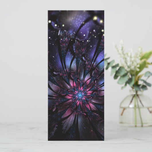 Carte Conception Abstraite des fleurs fractales. (Debout devant)