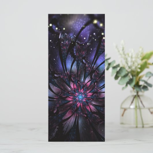 Carte Conception Abstraite des fleurs fractales. (Debout devant)