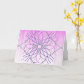 Carte Conception Aléatoire Rose Et Violet (Fleur jaune)