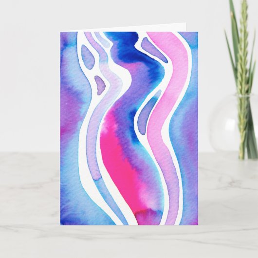 Carte Conception aquarelle abstraite (Devant)