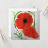 Carte Conception aquarelle "Hugs for You" (Devant/Arrière en situation)