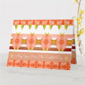 Carte Conception Artsy En Peach (Fleur jaune)