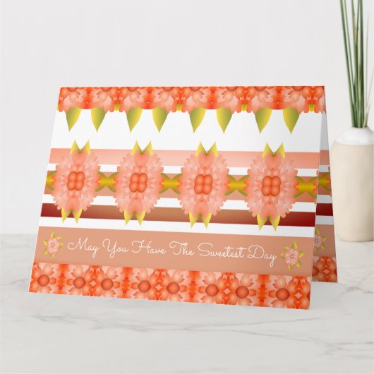 Carte Conception Artsy En Peach (Devant)
