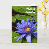 Carte Conception botanique florale de nénuphar tropical (Fleur jaune)