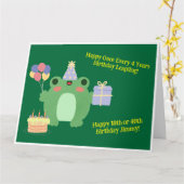 Carte Conception cadeau de gâteau Casquette de grenouill (Fleur jaune)