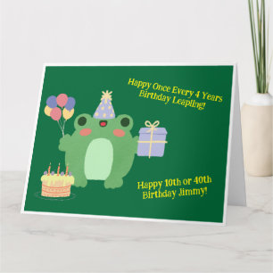 Carte Conception cadeau de gâteau Casquette de grenouill