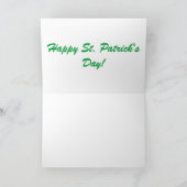 Carte Conception celtique de noeud du jour de St Patrick (Intérieur)