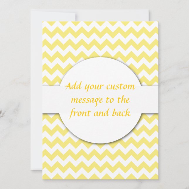 Carte Conception Chevron Jaune (Devant)