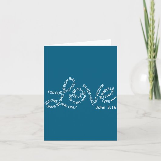 Carte Conception chrétienne d'amour de la Saint-Valentin (Devant)