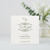 Carte Conception complexe Monogramme Mariage Enregistrer (Debout devant)