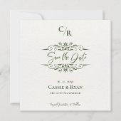 Carte Conception complexe Monogramme Mariage Enregistrer (Devant)