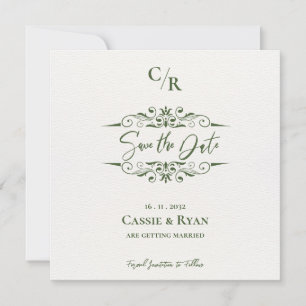 Carte Conception complexe Monogramme Mariage Enregistrer