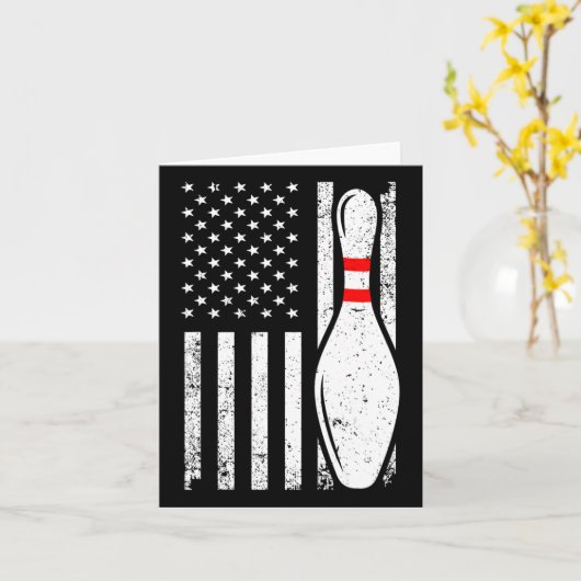 Carte Conception cool Bowling Pour Hommes Bowler Bowling (Fleur jaune)