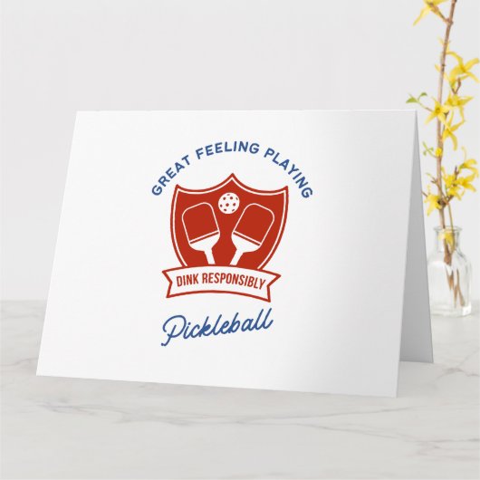 Carte Conception cool de pickleball à porter (Fleur jaune)