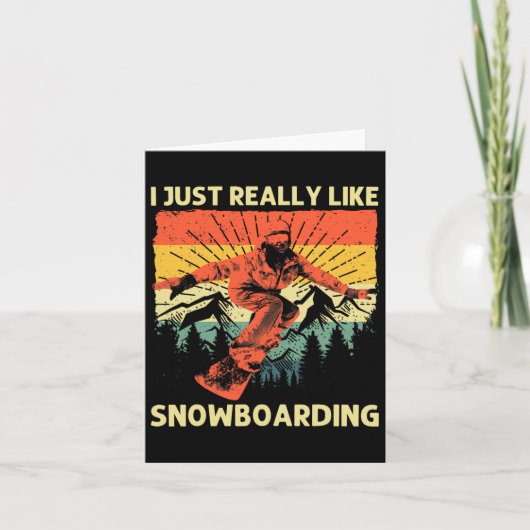 Carte Conception cool Snowboard Pour Hommes Femmes Snowb (Devant)