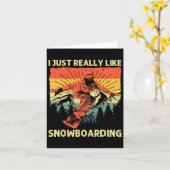 Carte Conception cool Snowboard Pour Hommes Femmes Snowb (Fleur jaune)