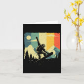 Carte Conception cool Snowboard Pour Hommes Femmes Vinta (Fleur jaune)