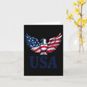 Carte Conception d'aigles américains avec drapeau améric (Fleur jaune)