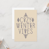 Carte Conception d'ambiance hivernale cosy (Devant/Arrière en situation)