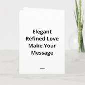 Carte Conception d'amour plus élégante  (Dos)