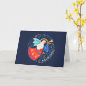 Carte Conception d'ange de Paix sur Terre (Fleur jaune)