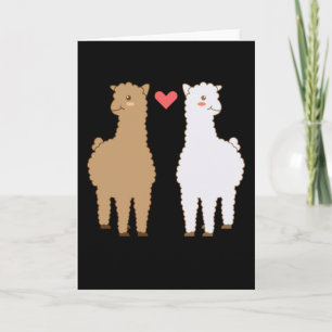 Carte Conception d'animal doux de lama alpacas lamas