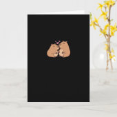 Carte Conception d'animal mignon Capy Mieux Ensemble (Fleur jaune)
