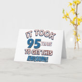 Carte Conception d'anniversaire à 95 ans (Fleur jaune)