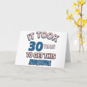 Carte Conception d'anniversaire de 30 ans (Fleur jaune)