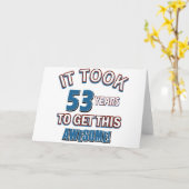 Carte Conception d'anniversaire de 53 ans (Fleur jaune)