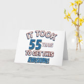 Carte Conception d'anniversaire de 55 ans (Fleur jaune)