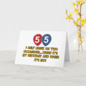 Carte Conception d'anniversaire de 55 ans (Fleur jaune)