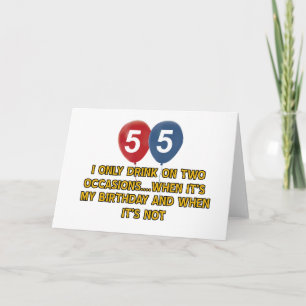 Carte Conception d'anniversaire de 55 ans
