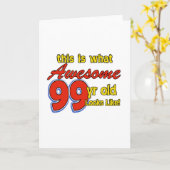 CARTE CONCEPTION D'ANNIVERSAIRE DE 99 ANS (Fleur jaune)