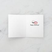 Carte Conception d'anniversaire de beignet pastel (Intérieur)
