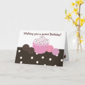 Carte Conception d'anniversaire de boule de gâteau sucré (Fleur jaune)