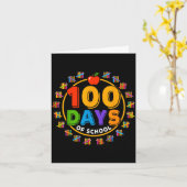 Carte conception de 100 jours d'école joyeux 100ème jour (Fleur jaune)