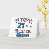 Carte Conception de 21 ans (Fleur jaune)