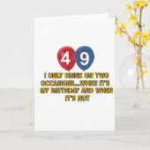 Carte Conception de 49 ans (Fleur jaune)