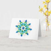 Carte Conception de Beautiful Blue White (Fleur jaune)