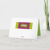 Carte conception de bienvenue à la maison violet vert ro (Dos)