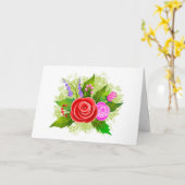 Carte Conception de bouquet de fleurs de rose-25310 (Fleur jaune)