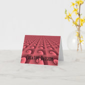 Carte Conception de bureau motivante - Passion créative (Fleur jaune)