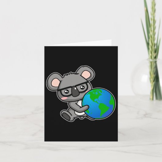 Carte Conception de cadeau de koala pour la Journée de l (Devant)