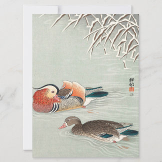 Carte Conception de canard Mandarin en couple | Cadeau i