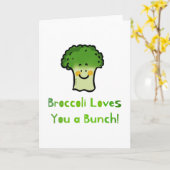 Carte Conception de caricature de jeu de brocoli Cute (Fleur jaune)