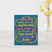 Carte Conception de carnaval Mardi Gras Southern Belle (Fleur jaune)