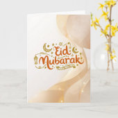 Carte Conception de célébration chaleureuse d'Eid (Fleur jaune)