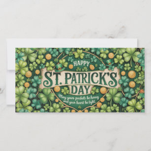 Carte Conception de célébration du trèfle irlandais