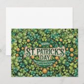 Carte Conception de célébration du trèfle irlandais (Devant / Derrière)